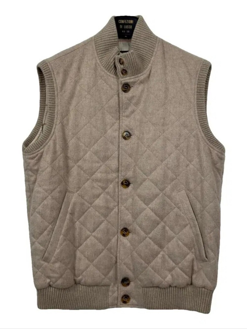 Loro Piana Quilted Sleeveless Vest - Beige Medium